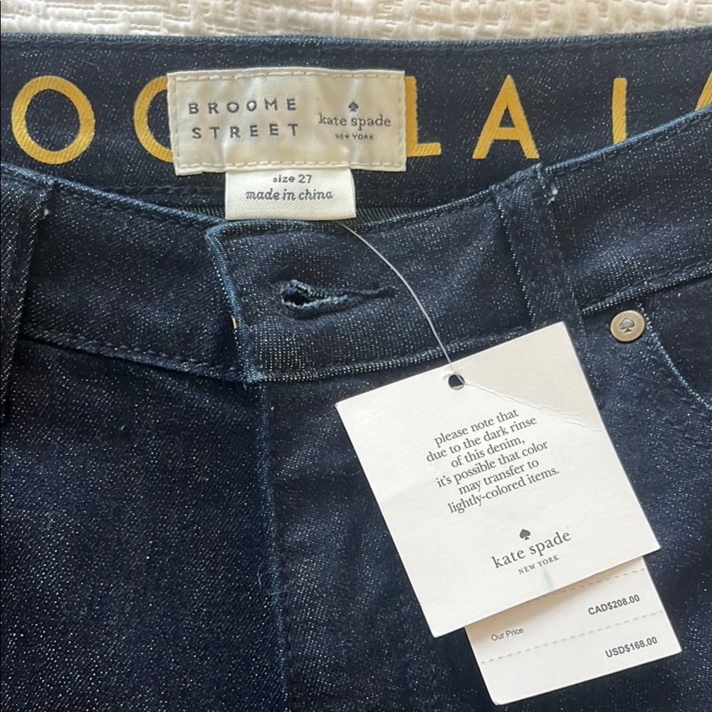 NWT kate spade Broome Street Dark Indigo Women's Jeans - Size 27